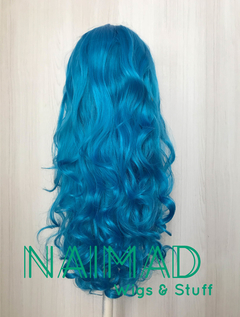 Peluca con bucles cian con flequillo - comprar online