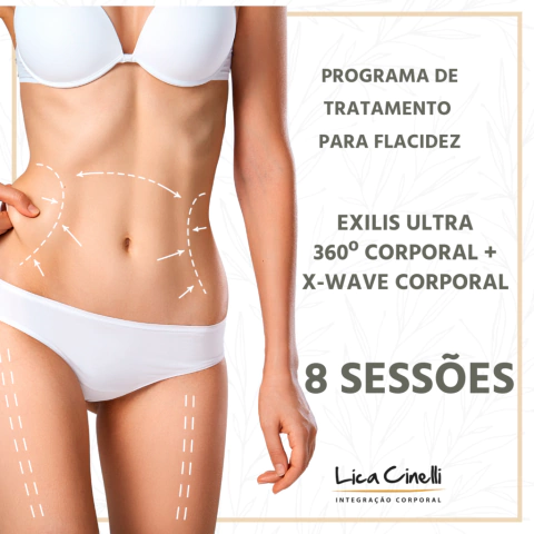 8 sessões EXILIS ULTRA 360º CORPORAL + X-WAVE CORPORAL