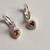 argollas corazon cubic rojo - comprar online