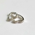 Argollas corazon 15mm cubics blanco
