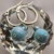 Argollas bolitas celeste