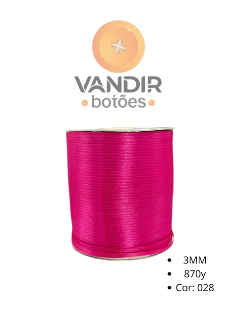 Fita de cetim 3mm C/ 870 jardas (785 metros)