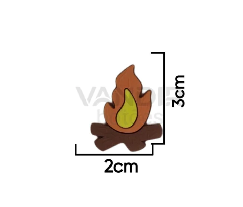 Aplique emborrachado Fogueira02 2 unidades - APE505 Festa Junina