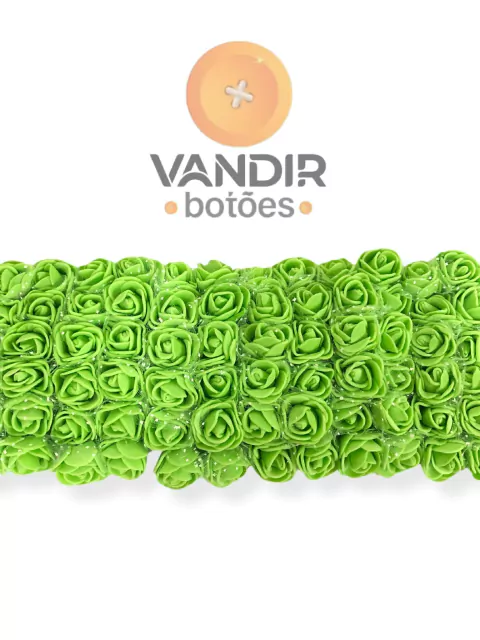 Flor de EVA Verde com Tule - Pacote com 144 und
