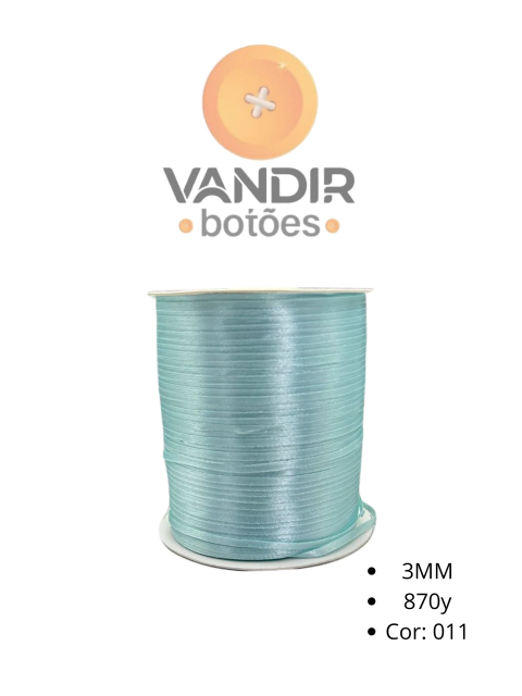 Fita de cetim 3mm C/ 870 jardas (785 metros)