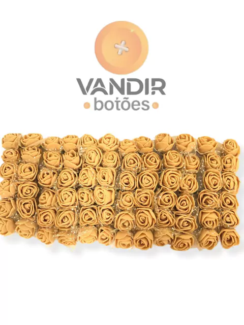 Flor de EVA Bege com Tule - Pacote com 144 und