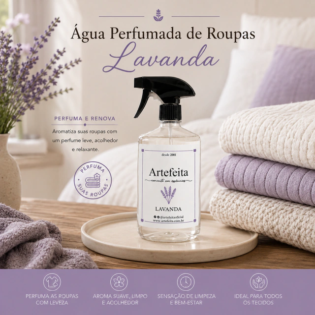 &Aacute;gua Perfumada Lavanda Provence ArteFeita