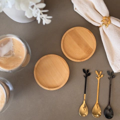PLATO PARA TAZA X 2 UNIDADES BAMBOO - comprar online