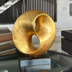Escultura Gong Dorada - comprar online
