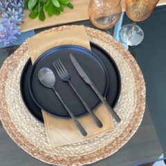 SET X 3 CUBIERTOS SLIM NEGROS