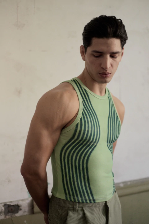 MUSCULOSA RAYAS VERDES - comprar online