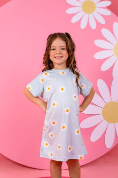 Camisola de Manguinha Infantil Floral Margaridas - Amme Brand | Loja de Atacado