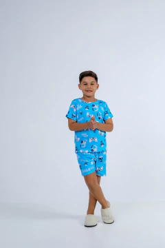 Baby-Doll Infantil Masculino Game Over Azul na internet
