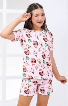 Baby-Doll Infantil Feminino Moana Rosa