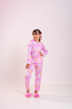 Baby-Doll Infantil Longo Egg n Bacon Rosa - Amme Brand | Loja de Atacado