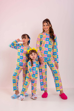Baby-Doll Infantil Longo Turma do Bob Esponja Quadriculado - comprar online