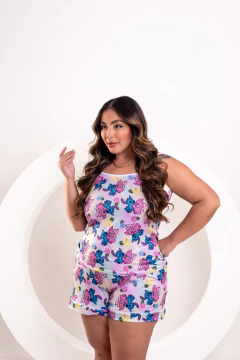 Baby-Doll Alcinha Stitch e Angel Flor e Degradê - loja online