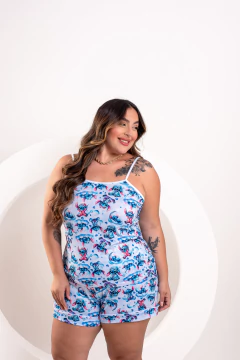 Baby-Doll Alcinha Stitch Azul Nuvens e Lua na internet