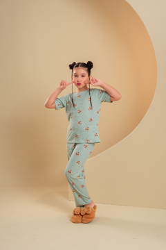 Baby-Doll Infantil Inverno Ursinho Laço Verde Bebê na internet