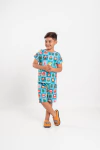 Baby-Doll Infantil Masculino Mario Quadriculado Claro - comprar online