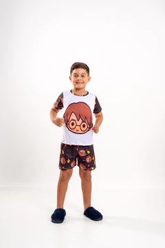 Baby-Doll Infantil Masculino Harry Potter Preto - comprar online