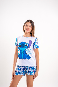 Baby-Doll Infantil Feminino Stitch Curvas - comprar online