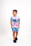 Baby-Doll Infantil Masculino Stitch Quadriculado Azul - comprar online