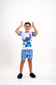Baby-Doll Infantil Masculino Stitch Foguete Azul - comprar online