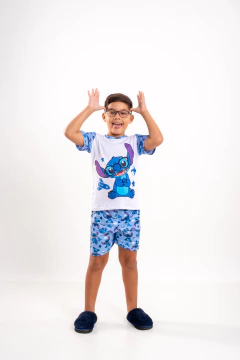 Baby-Doll Infantil Masculino Stitch Foguete Azul - comprar online