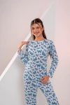 Baby-Doll Infantil Inverno Longo Borboletas Azul - comprar online