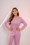 Baby-Doll de Inverno Longo Xadrez Rosa - comprar online