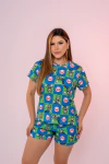 Baby-Doll Manguinha Mario Luigi Quadriculado - comprar online