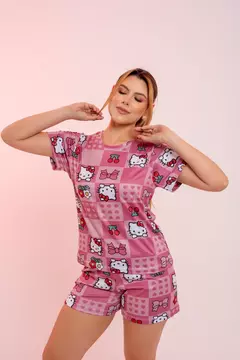 Baby-Doll Manguinha Hello Kitty Rose - comprar online