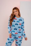 Baby-Doll de Inverno Longo Carros Azul - comprar online