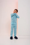 Baby-Doll Infantil Inverno Longo Dinos Azul - comprar online