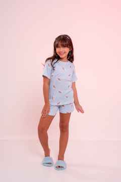 Baby-Doll Infantil Feminino Arco Iris Azul Claro - comprar online