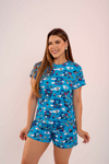 Baby-Doll Manguinha Stitch Barco Azul - comprar online