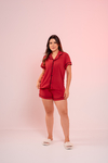 Baby-Doll Americano Liso Vermelho - comprar online