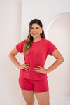 Baby-Doll Manguinha Liso Coral