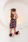 Baby-Doll Infantil Americano Coração Vermelho Preto na internet