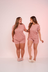 Baby-Doll Manguinha Laço Corações Bege - comprar online