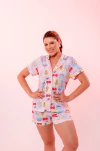 Baby-Doll Americano Cereja Quadros