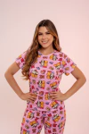 Baby-Doll de Calça Boobie Goods Rosa - comprar online