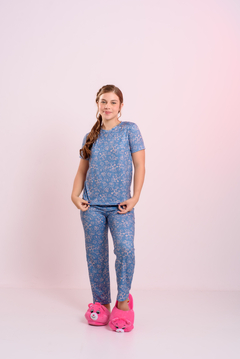 Baby-Doll Infantil de Calça Unissex Mickey Vintage Ciano - loja online