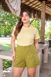 Camiseta T-Shirt Canelada Amarelo Bebê
