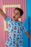 Baby-Doll Infantil Masculino Toy Story Quadriculado Azul