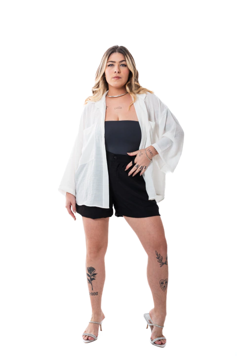 Camisa Havaí - Branca