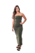 Vestido Basic Long - Verde Militar - Olivier Brand 