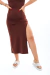 Vestido Midi Basic - Marrom - Olivier Brand 