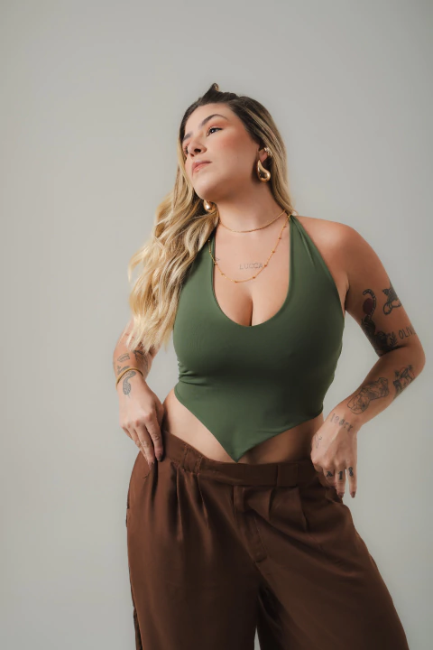 Cropped Norah - Verde Militar